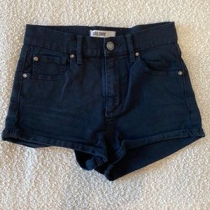 Black Jean Shorts